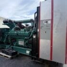 2250 kW Cummins Open Skid Diesel Generator side of fan with generator and data slate